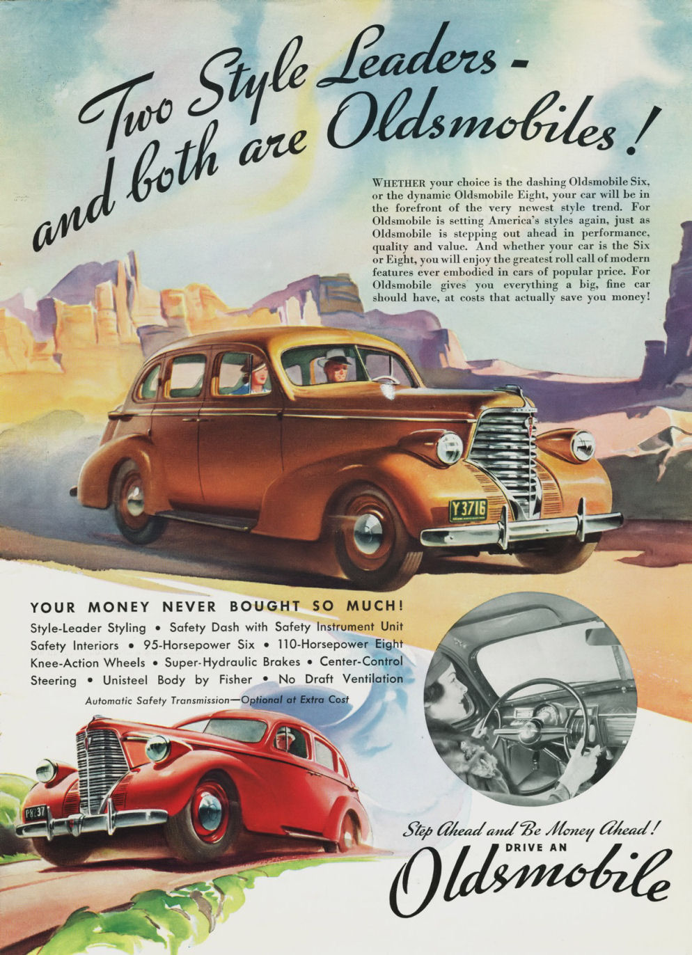 1938 Oldsmobile Auto Advertising